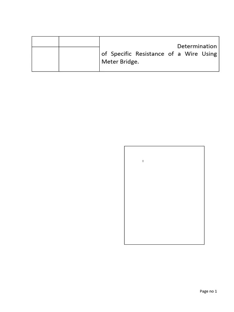 Exp-3, Meter Bridge | PDF | Electrical Resistance And Conductance ...