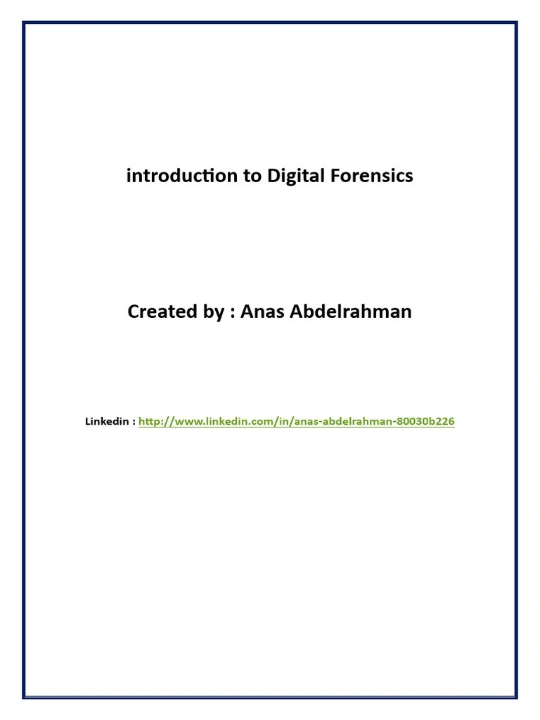 ECDFP _ Intro To Digital Forensics | PDF