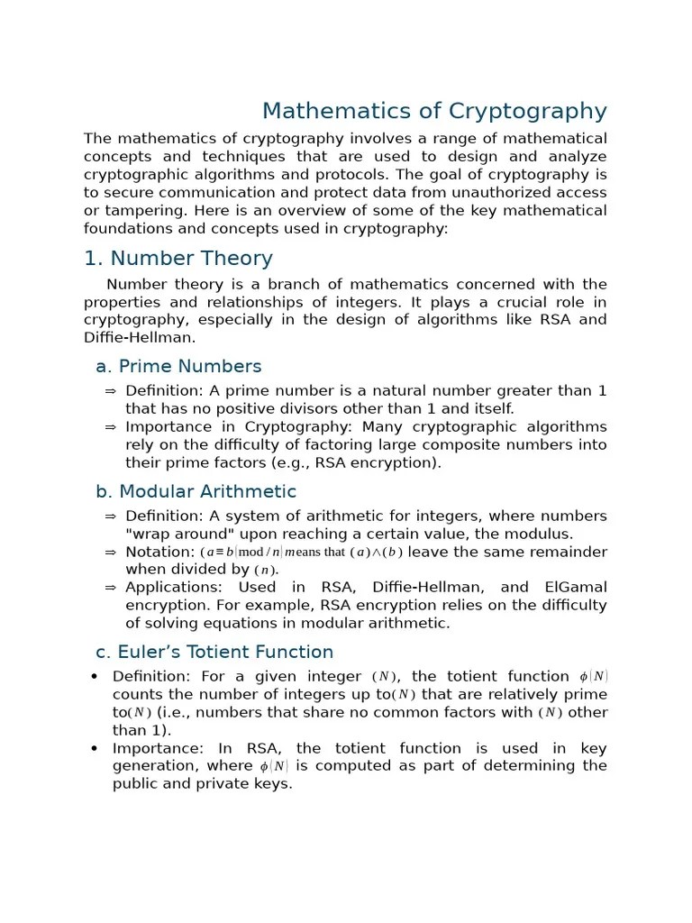 1 - 5 Mathematics Of Cryptography | PDF | Time Complexity | Cryptography
