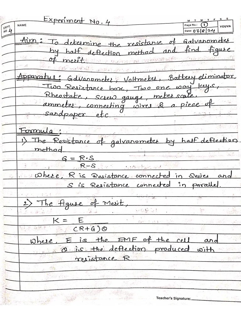 Physics Expt No.4 | PDF