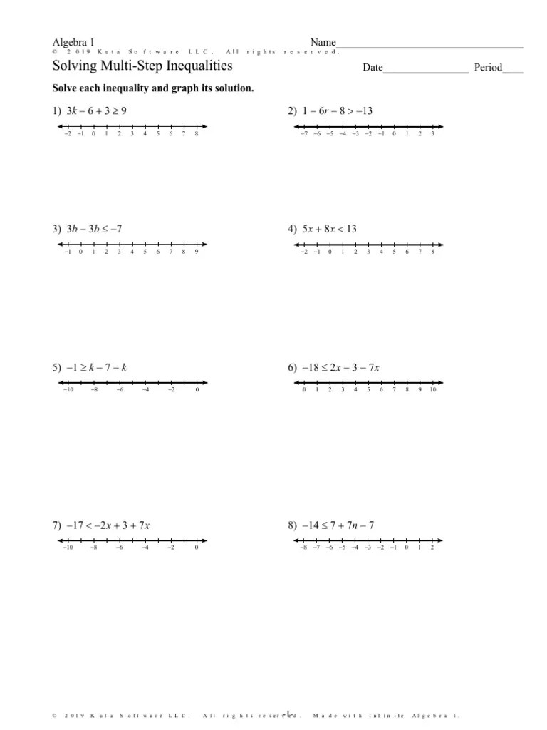 Solving Multi-Step Inequalities | PDF | Mathematics | Mathematical ...