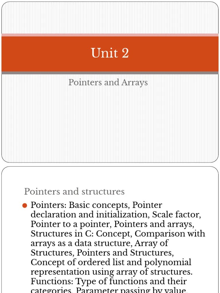Unit_2 | PDF | Pointer (Computer Programming) | Parameter (Computer ...