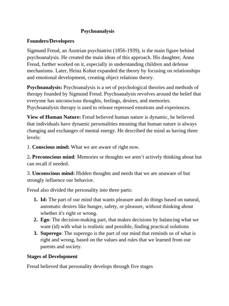 Psychoanalysis | PDF | Psychoanalysis | Id