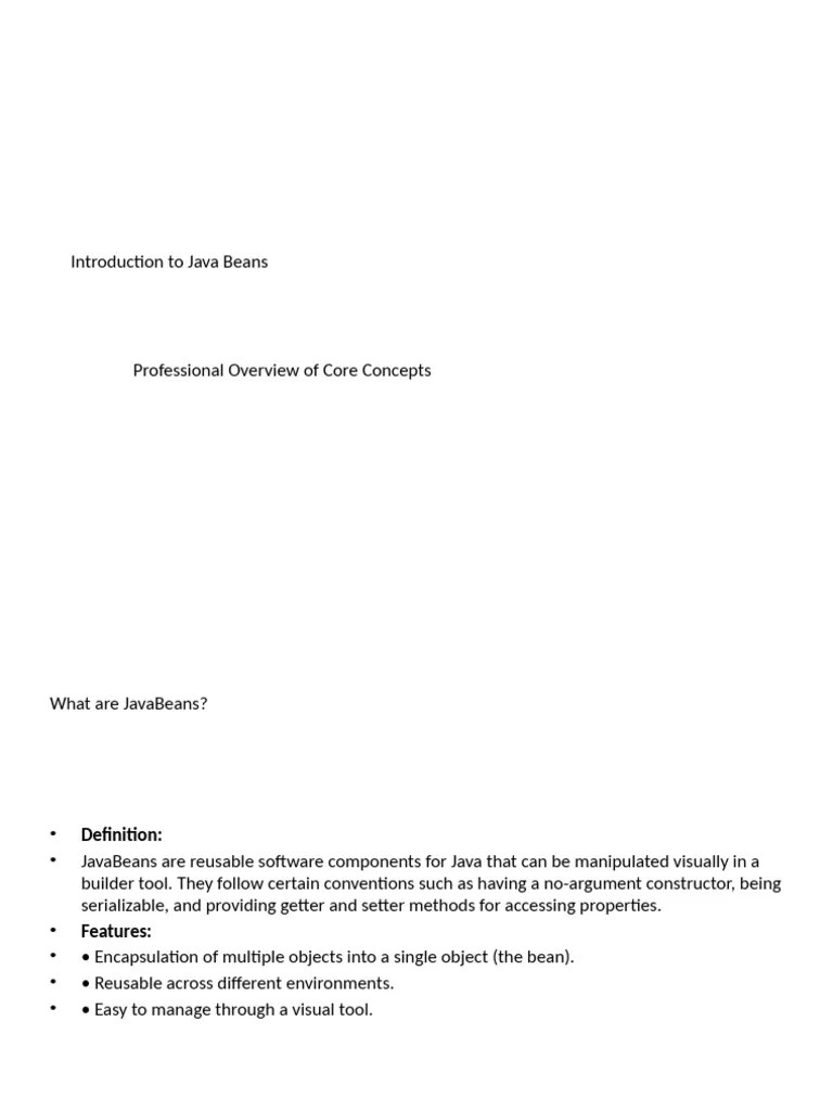 Introduction To JavaBeans | PDF