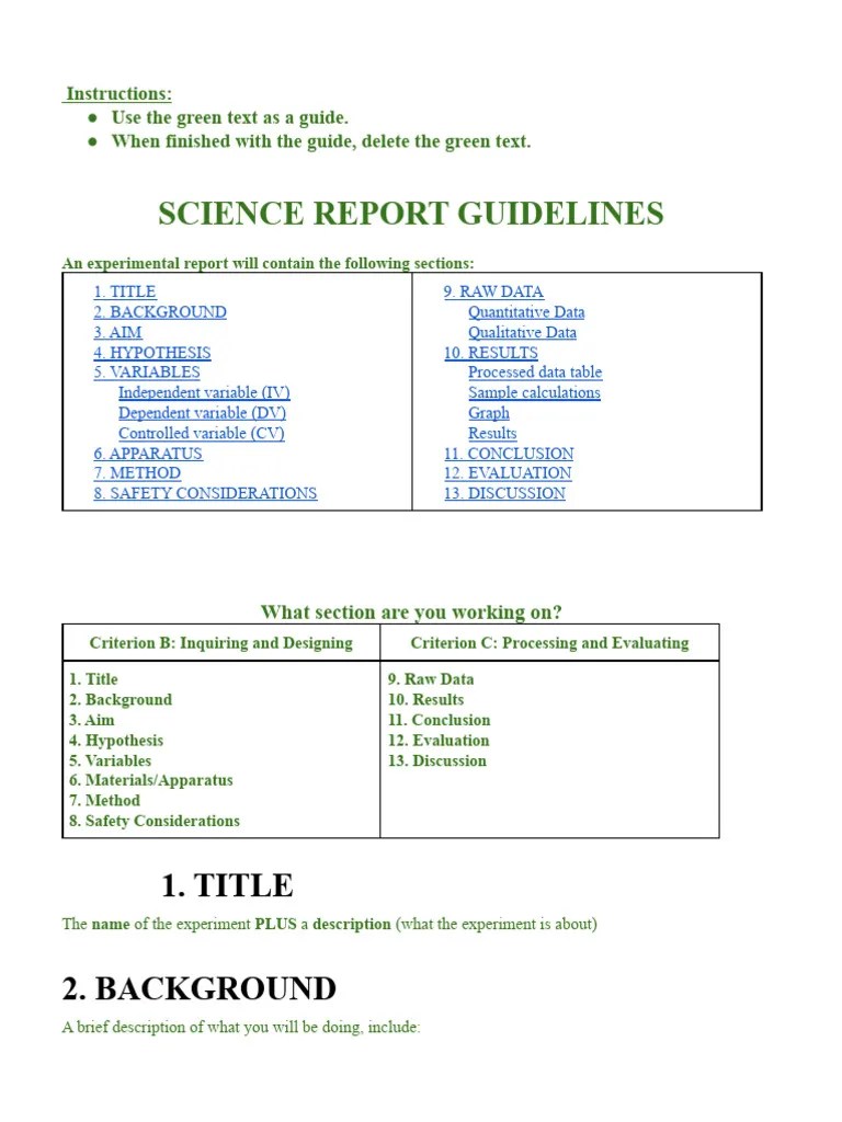 Science_Lab_Report_Writing_Guidelines_MYP | PDF | Experiment | Uncertainty
