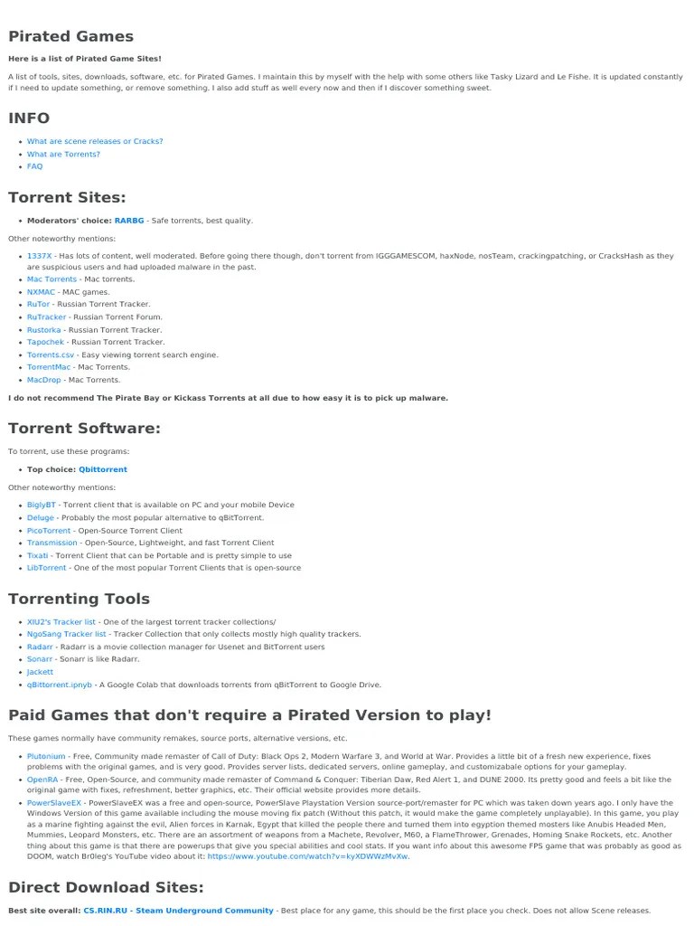 Pirated-games | PDF | Internet | Computing