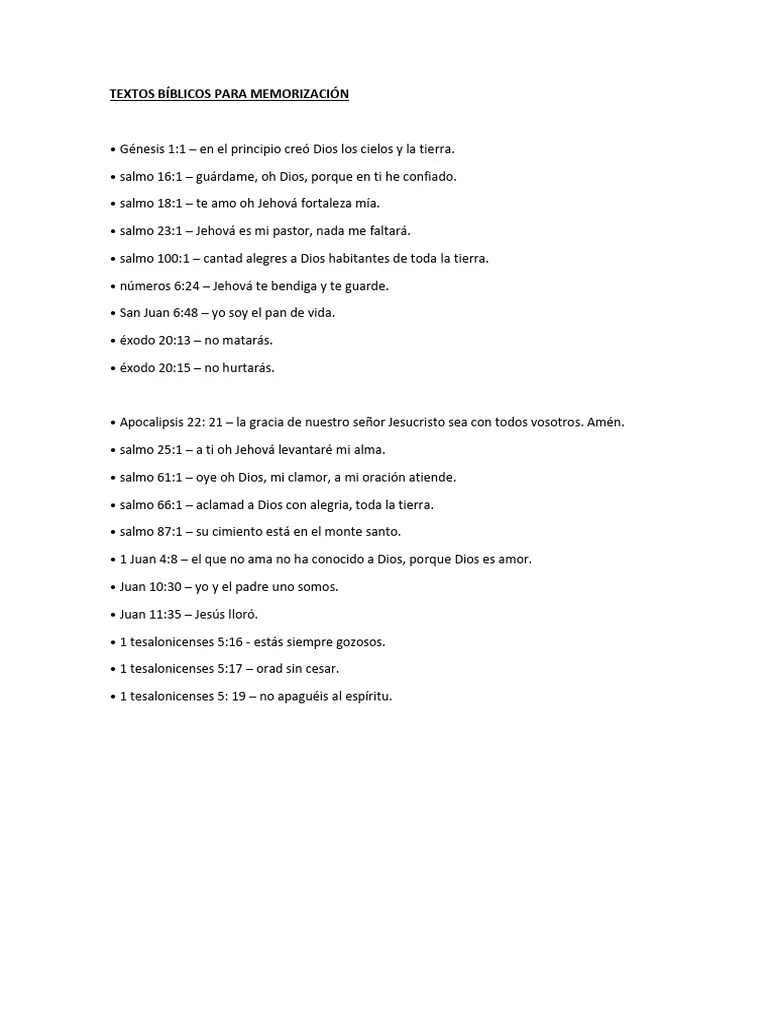 Versiculos Memorizar | PDF