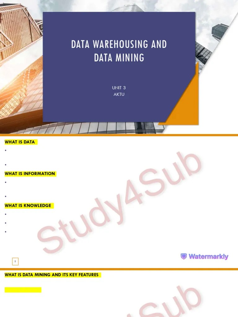 Data Warehousing And Data Mining | PDF | Statistical Classification ...