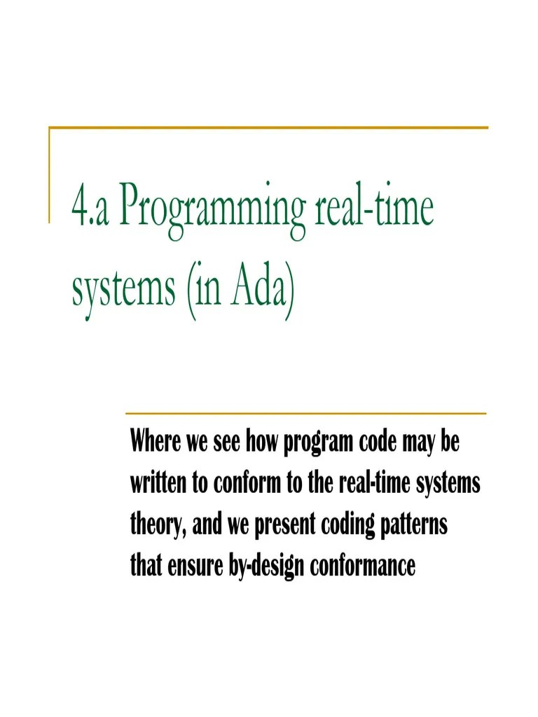 ADA Language | PDF | Real Time Computing | Software Engineering