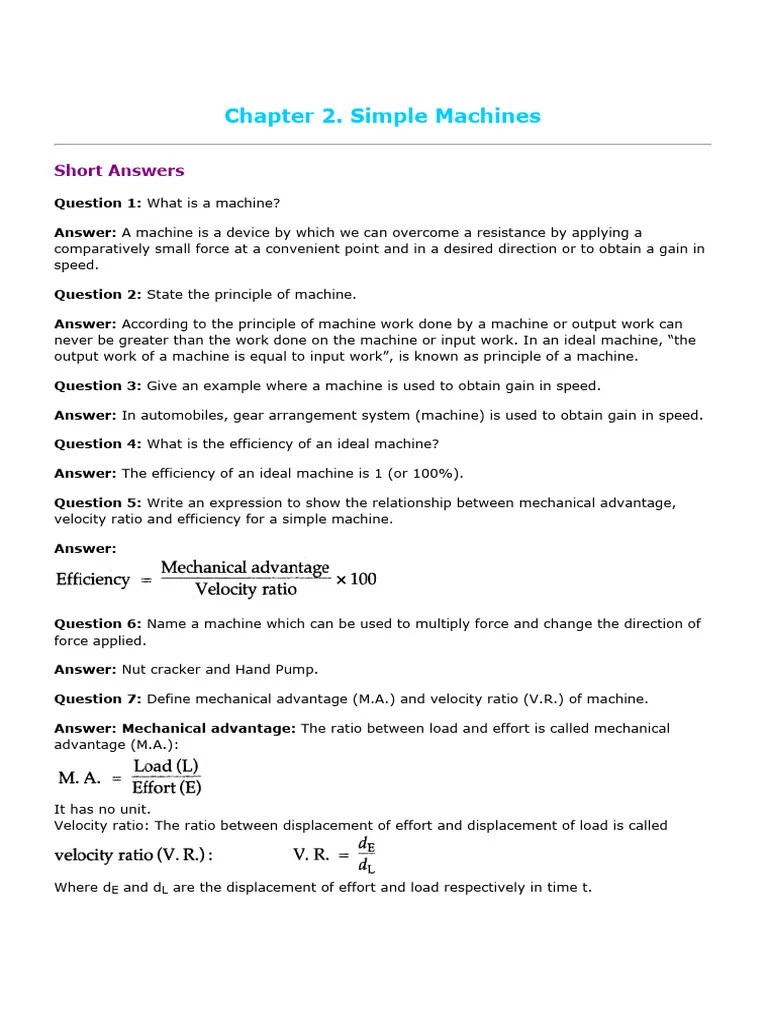 Simple Machines | PDF | Lever | Machines