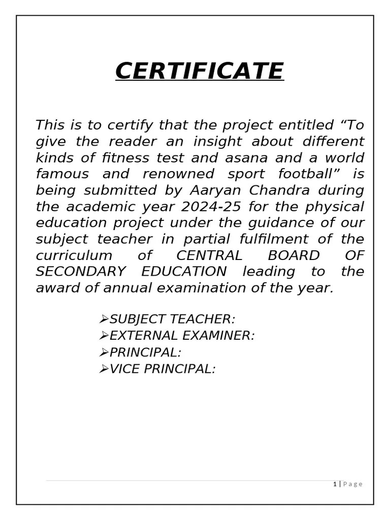 Physical-Education-Project-for-class-12-CBSE | PDF | Sports | Football ...