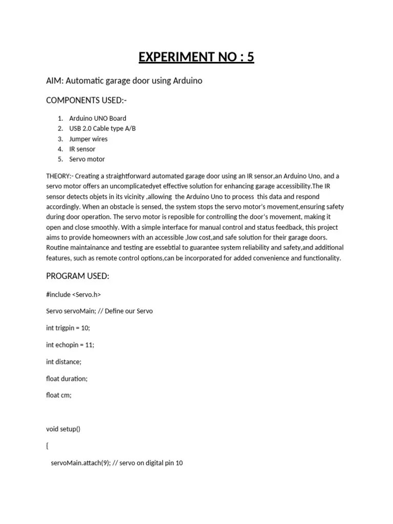 IOT Experiment 2 (2) | PDF | Arduino | Servomechanism