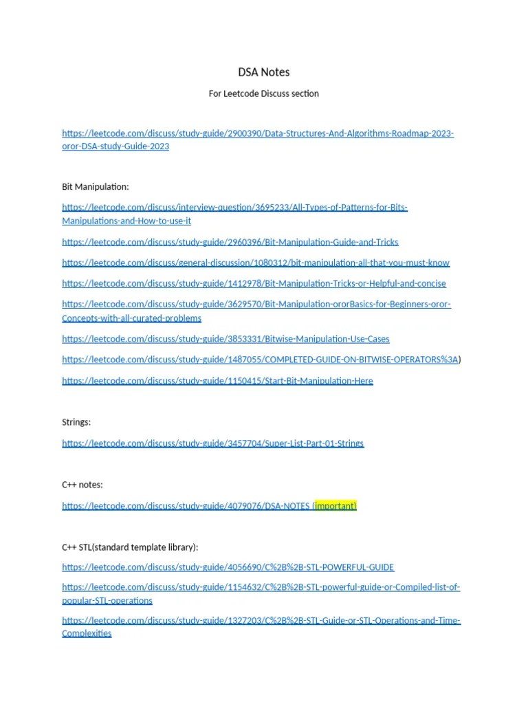 DSA Notes | PDF | C++ | Computer Programming