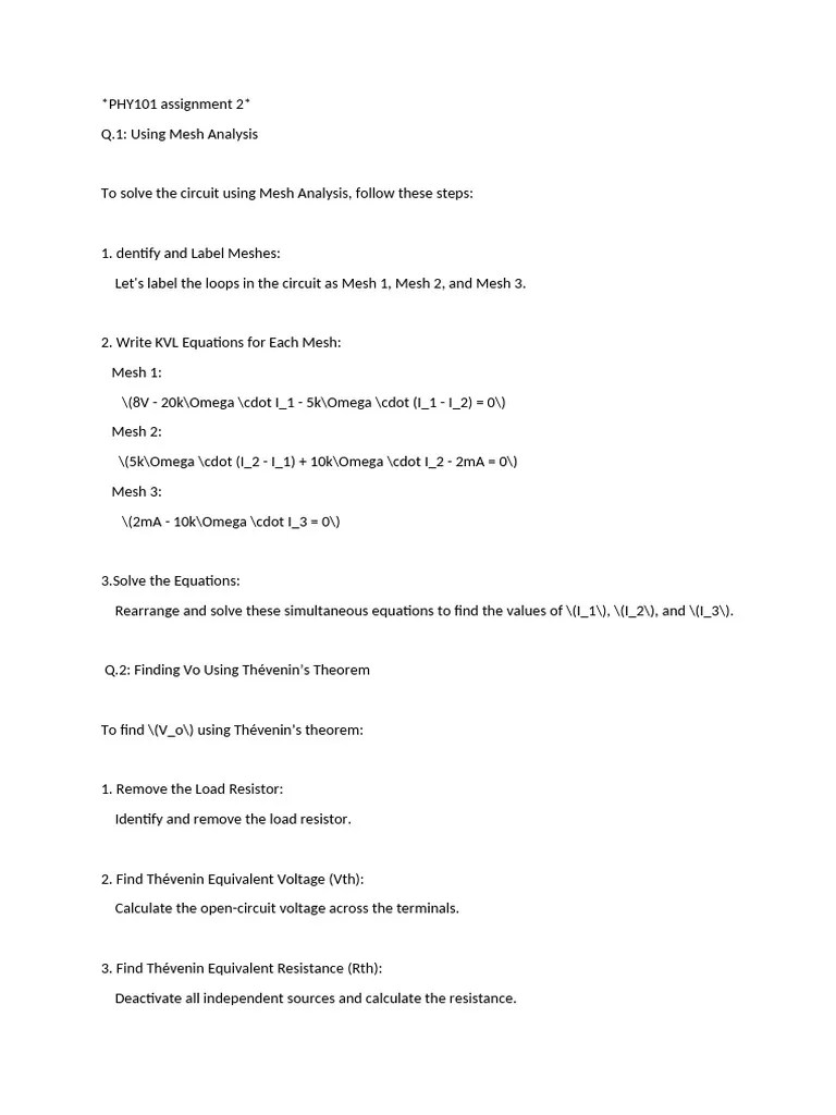 PHY101 Assignment 1 -2024 | PDF