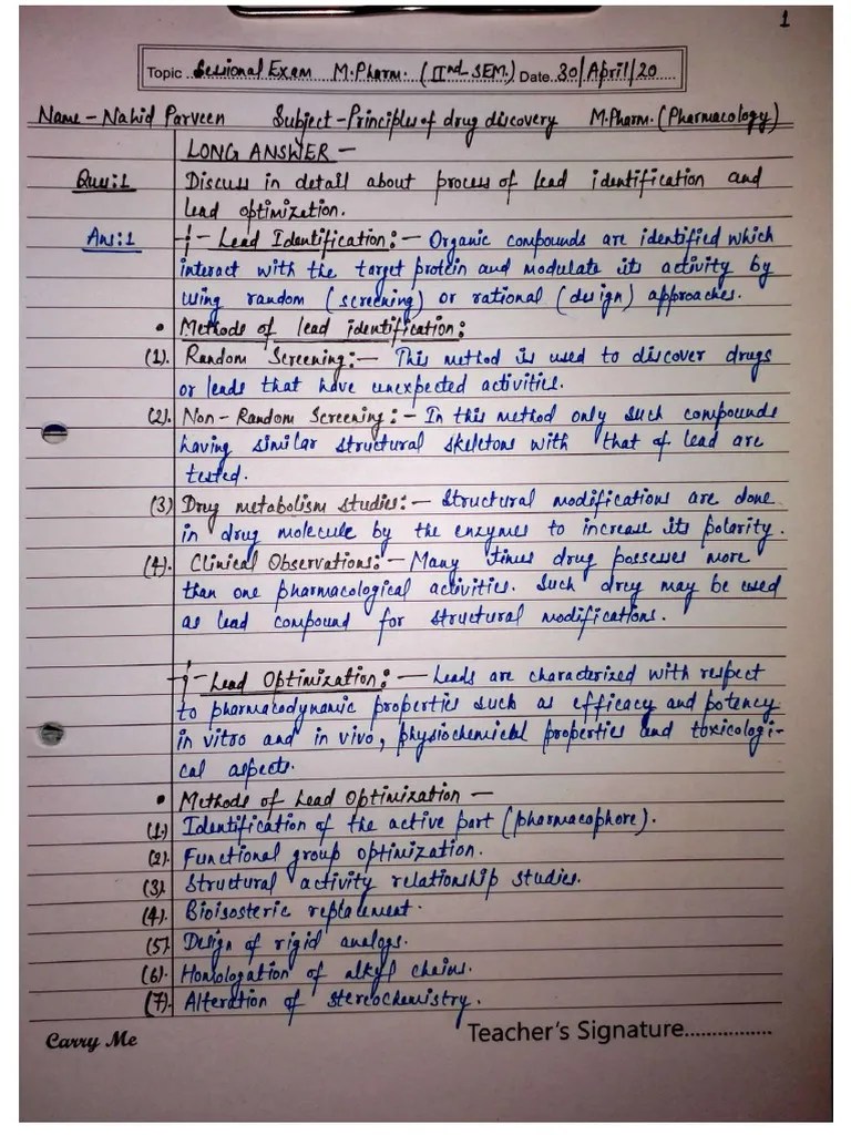 Principles Of Drug Discovery | PDF