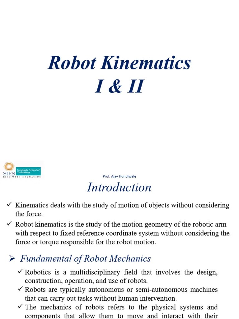 Module 5 & 6_Robotics | PDF | Robotics | Kinematics