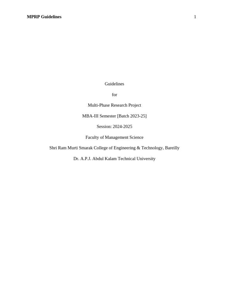 MPRP Guidelines | PDF | Paragraph | Plagiarism