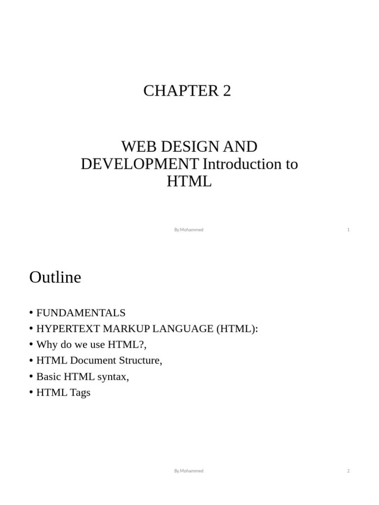 Chapter 2 HTML (2) | PDF | Html | Html Element