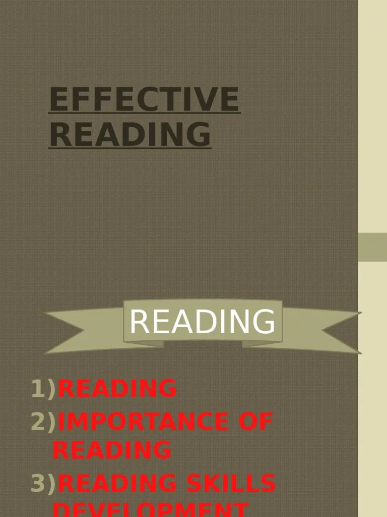 Reading Skills | PDF | Behavior Modification | Pedagogy