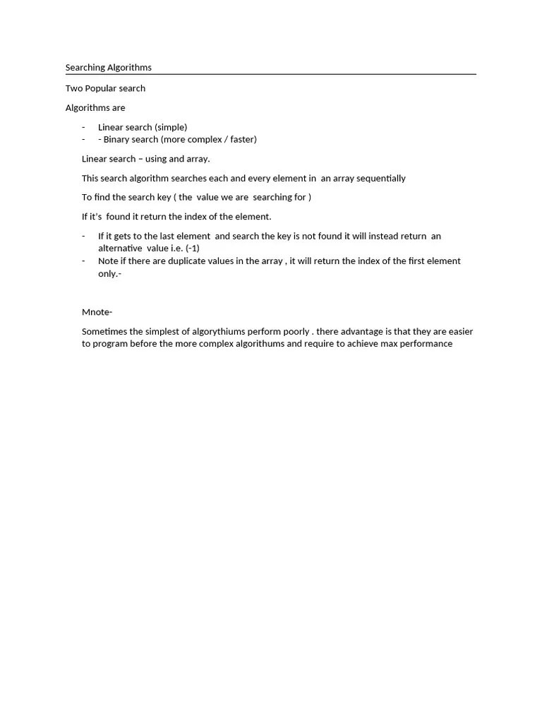 Searching Algorithms | PDF