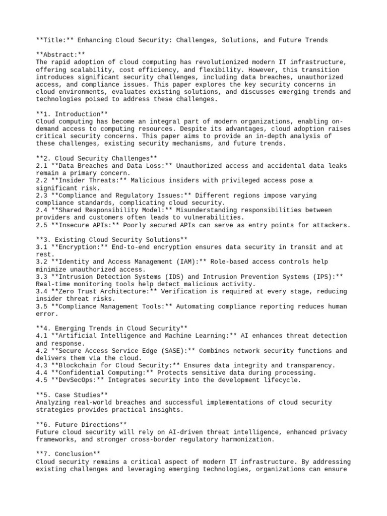 Cloud Security | PDF | Security | Computer Security