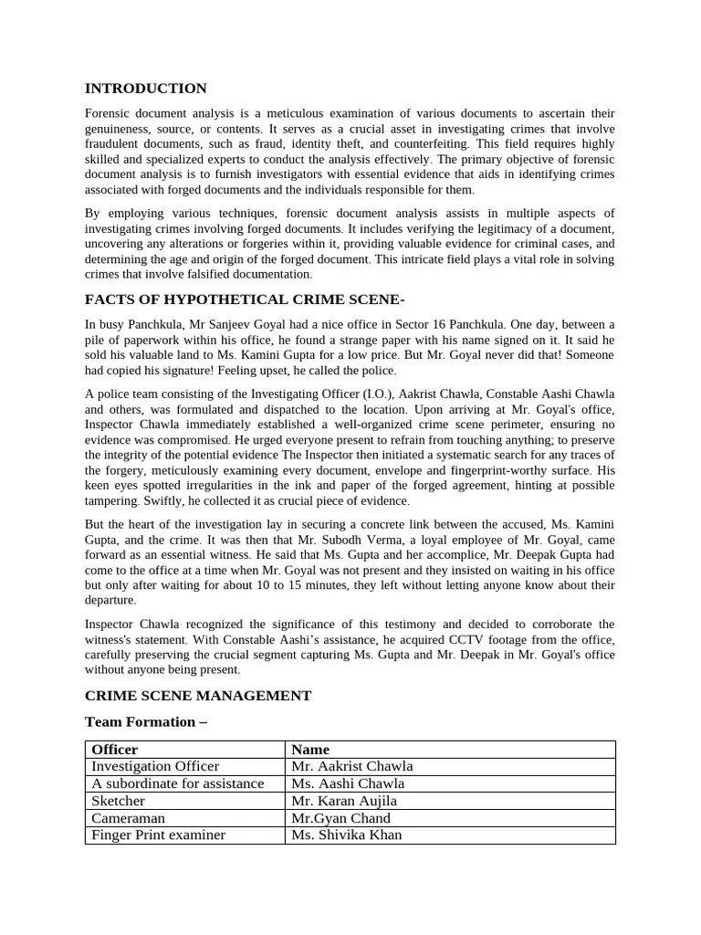 INTRODUCTION-Forensic | PDF | Crime Scene | Forensic Science