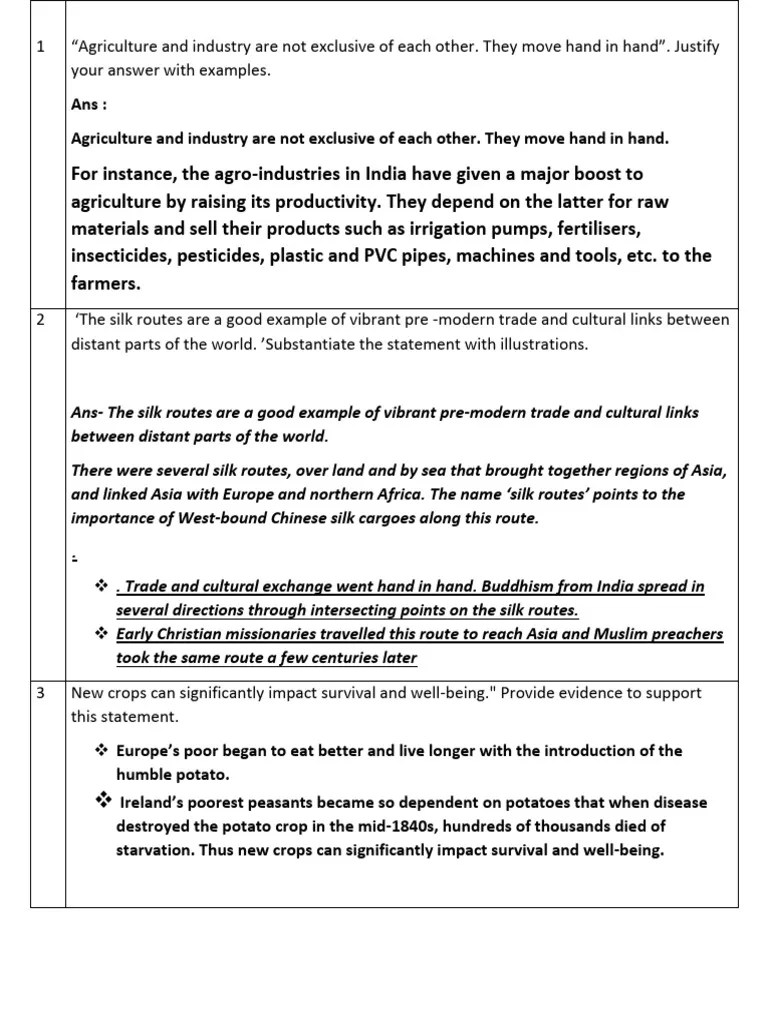 Social Studies Sample Paper Answer 2024-25 (Part-1) (1) | PDF ...
