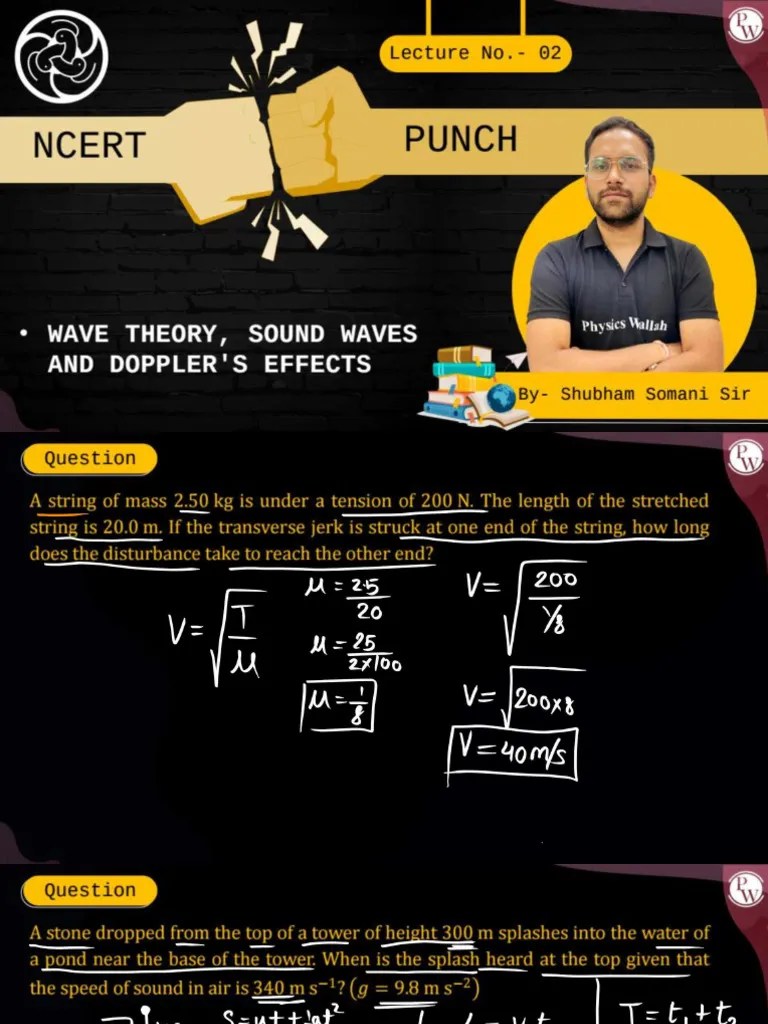 Waves 02 - NCERT Discussion Notes - Arjuna JEE 2.0 2024 | PDF