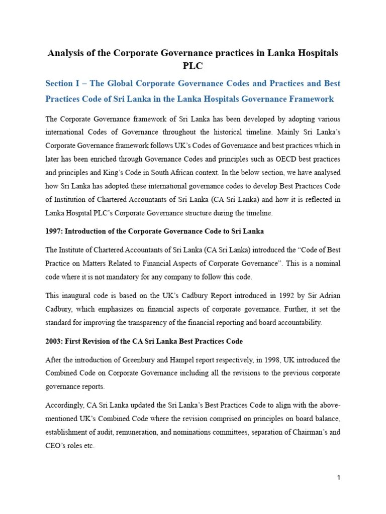 Case Summary Analysis | PDF | Corporate Governance | Governance