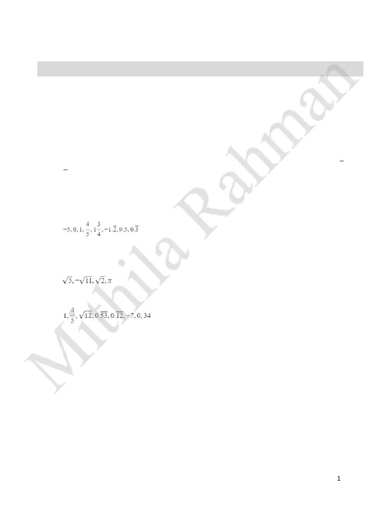 MATH NOTES ........... | PDF | Numbers | Rational Number