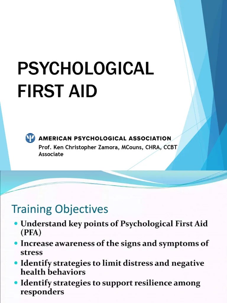 Psychological First Aid Pdf