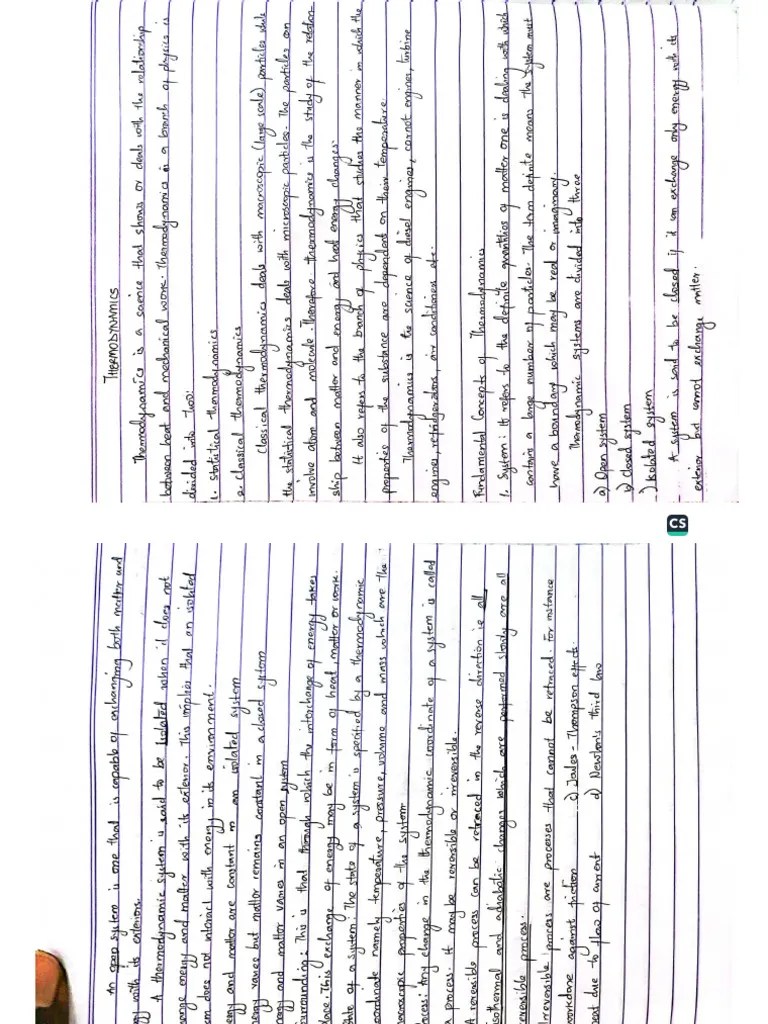 Phy 102 Thermodynamics | PDF