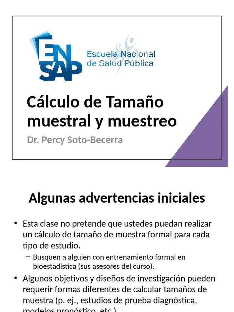Calculo De Tamaño Muestral Y Muestreo-01112023_PSB | PDF | Muestreo ...