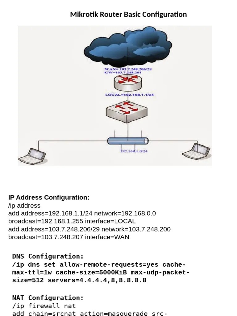 Mikrotik Configuration | PDF | Ip Address | Firewall (Computing)