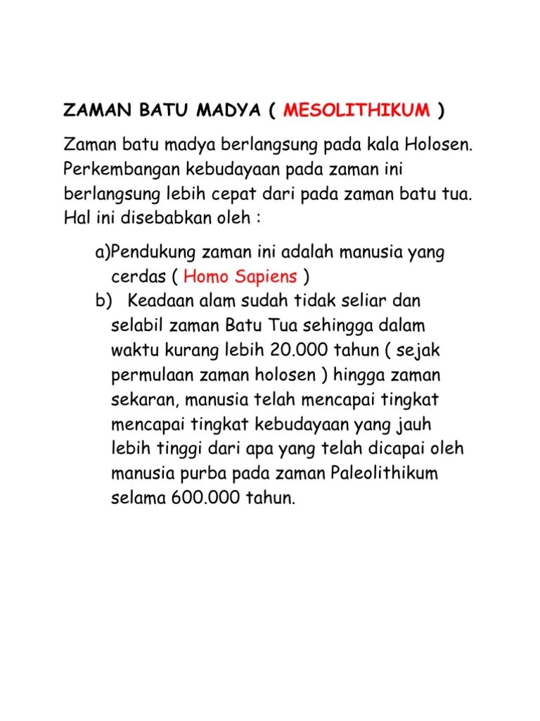 Zaman Batu Madya | PDF