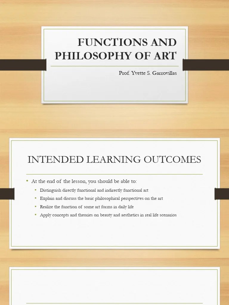 Lecture 2 Functions And Philosophy Of Art | PDF | Aesthetics | Plato