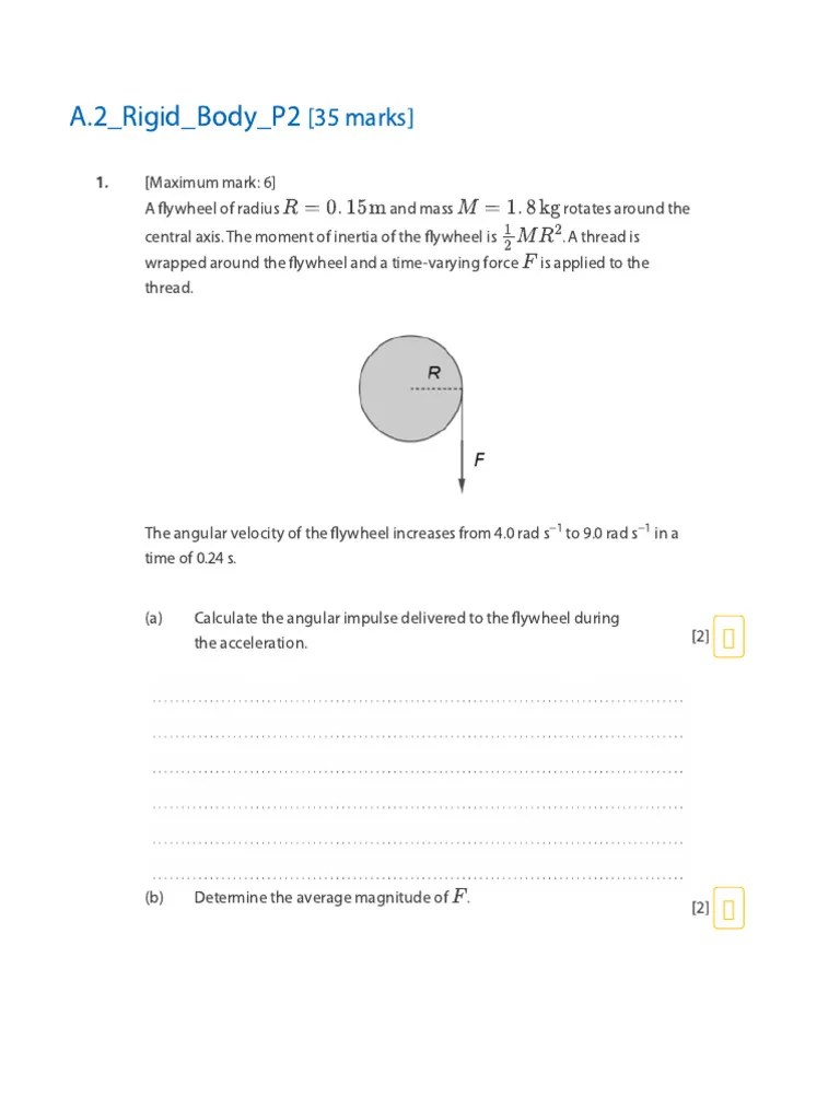 A.2_Rigid_Body_P2 | PDF | Rotation Around A Fixed Axis | Torque