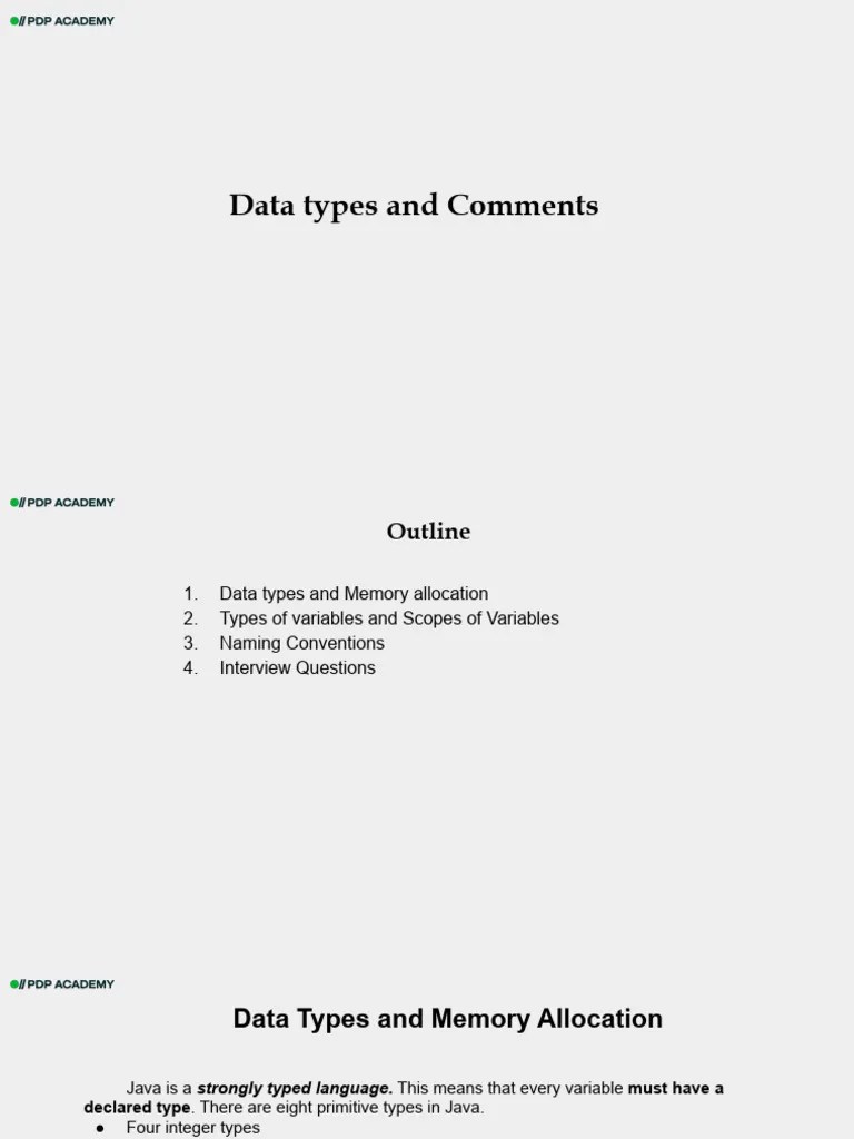 2.3 Data Types | PDF | Variable (Computer Science) | Data Type