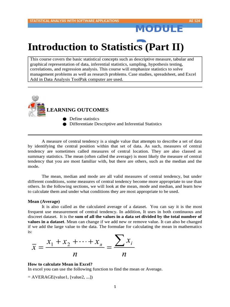Week-4-Measures-of-Central-Tendency-with-Assessment | PDF | Standard ...