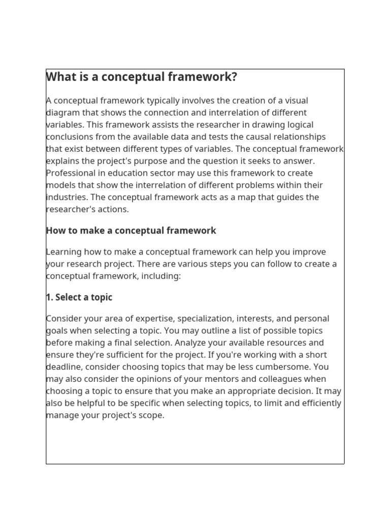 Conceptual Framework | PDF | Quantitative Research | Theory