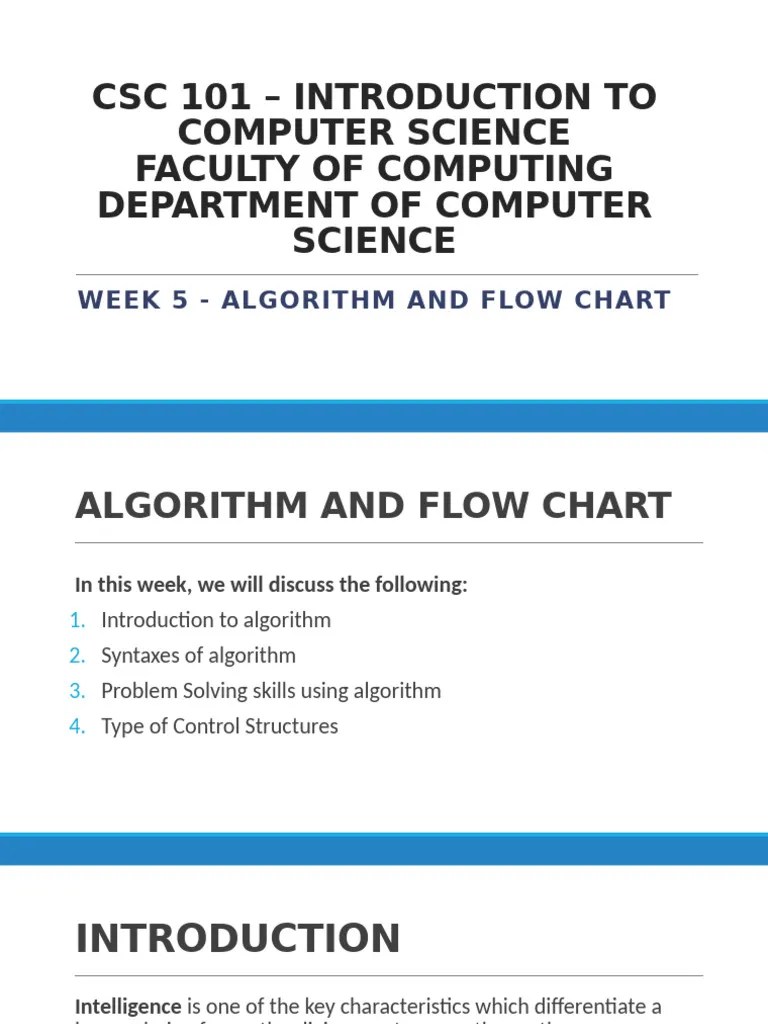 CSC101 Slides_Week5-1 3 | PDF | Algorithms | Control Flow