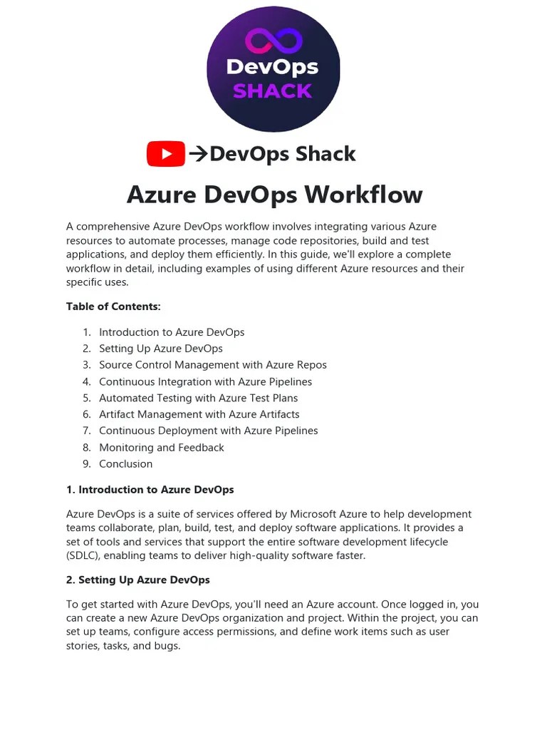 Azure DevOps Workflow | PDF | Software Repository | Systems Architecture