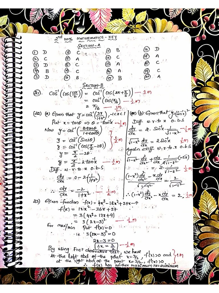 2nd 100% Mathematics Key | PDF