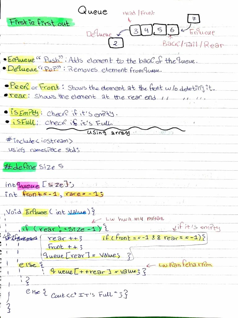 Queue Pdf Computer Programming Algorithms And Data Structures