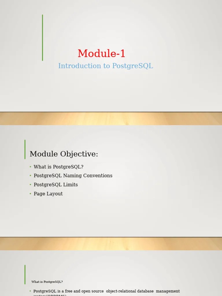 1 Postgres Introduction Class 1 | PDF | Postgre Sql | Database Index