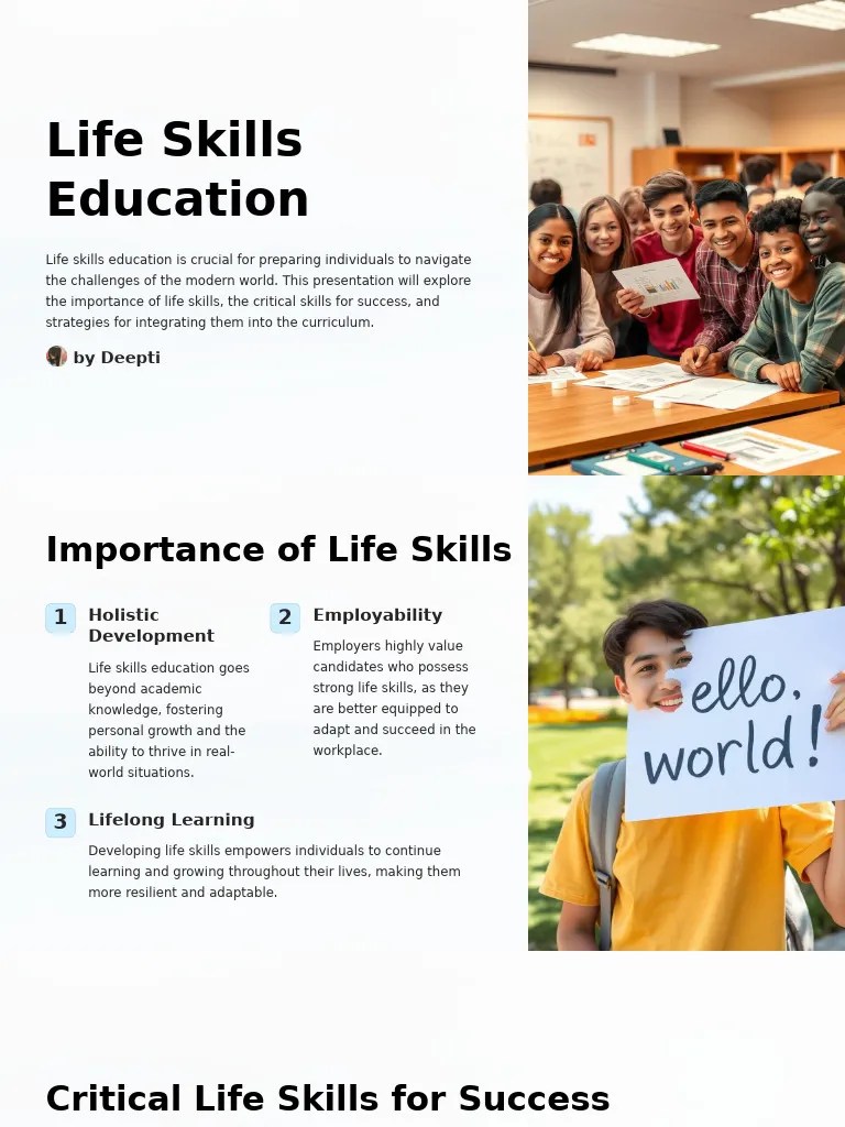 Life Skills Education | PDF | Learning | Communication