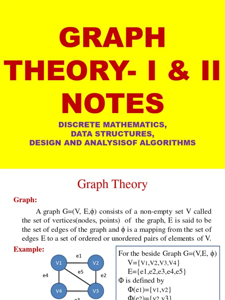 GRAPH THEORY- I & II NOTES | PDF | Vertex (Graph Theory) | Visual Cortex
