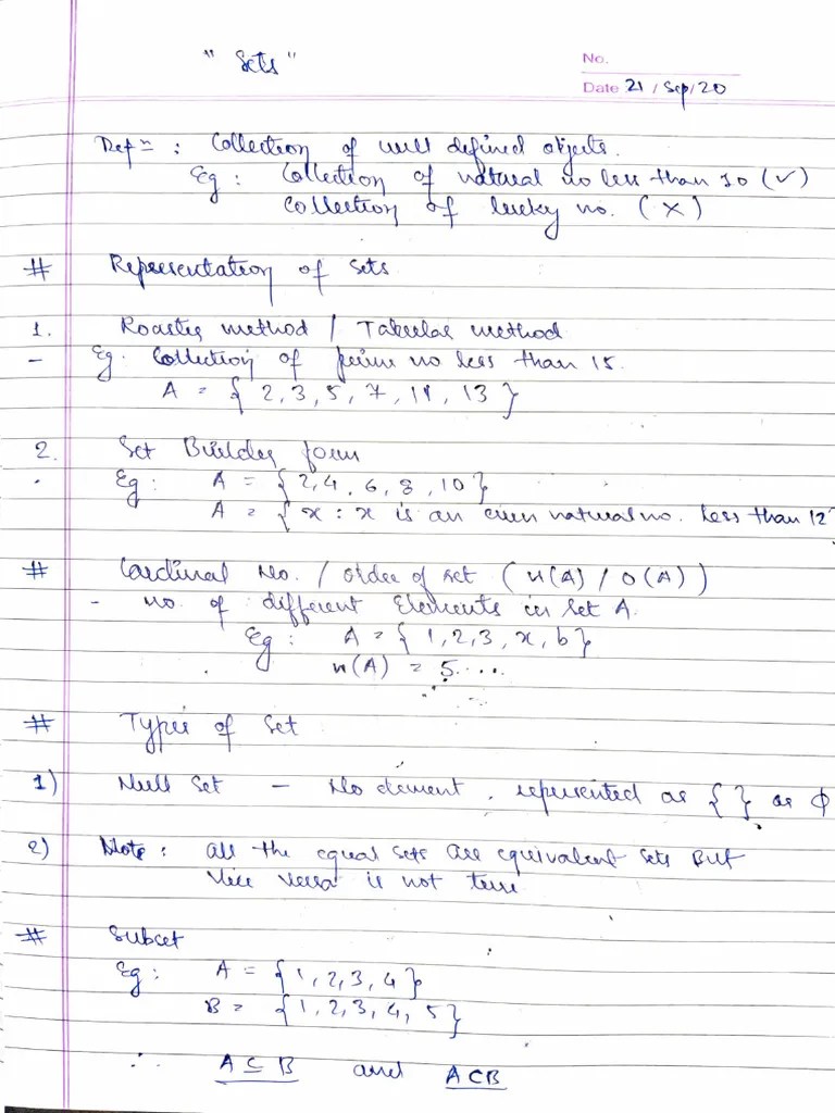 Sets Theory IIT JEE Maths Complete Notes With Problem Solving PDF | PDF