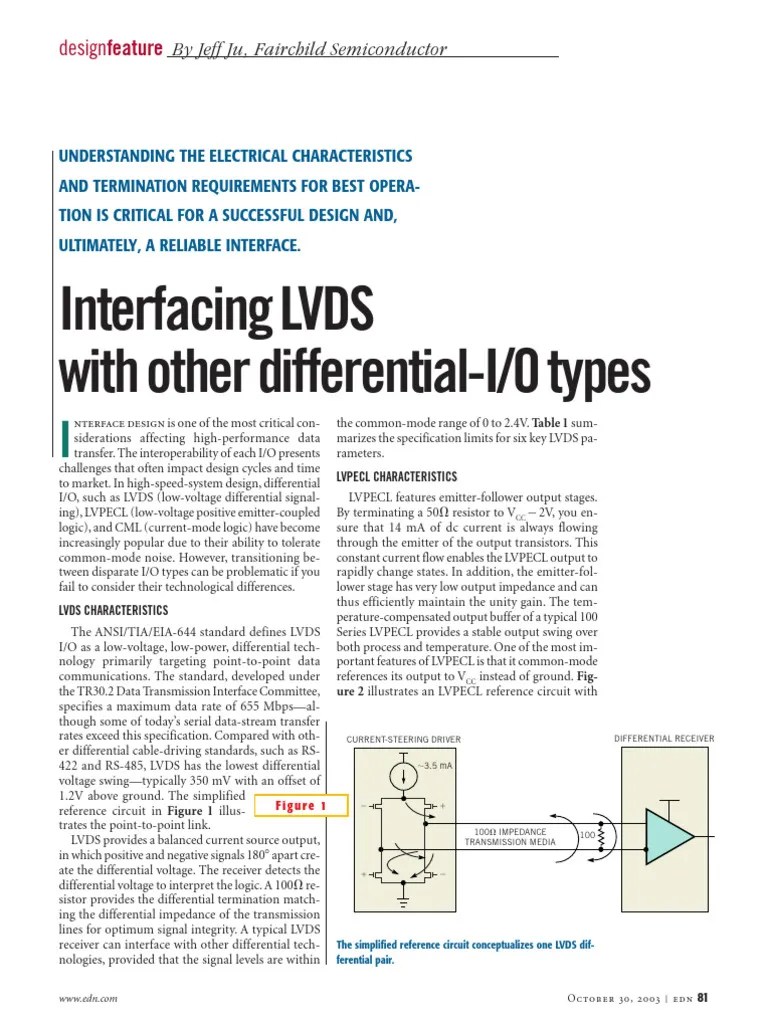 Interfacing Lvds And Lvpecl 1 | PDF | Electrical Engineering ...