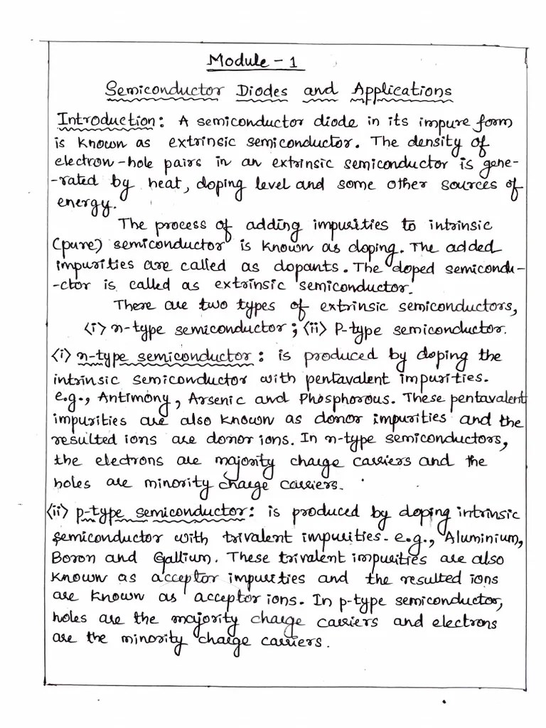 Module 01 Part 1 Pdf Semiconductors Electricity